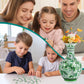 164 Pcs Vase Puzzle  mature-themed 3D Plastic Jigsaw Vase Puzzle  Gift for mature-themeds  for Home Decoration and Flower Arrangement (Green Leaf)