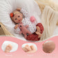 Caliugsi Real Life Like Reborn Baby - 18'' Realistic Newborn Doll Girl, Lifelike Baby Doll With Soft Weighted Body, Reborn Gift