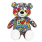 PLUSHOLOGY I Love Chicago Graffiti Teddy Bear Eco Friendly Stuffed Animal; Cuddly Soft Velboa Plush Animal for Kids 3 Years Old to mature-themeds; Child-Safe Embroidered Face Details (10 Tall When Seated)