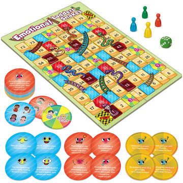 Broytain Emotional Board Games For Kids,Ladders And Snakes Board Game,Learning Resources,Social Skills Emotional Regulation Toys
