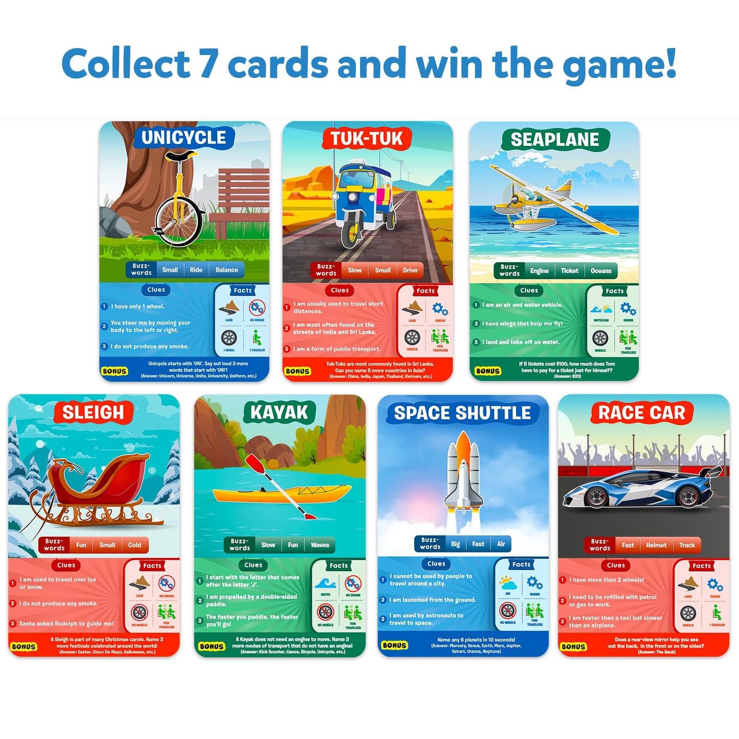 Skillmatics Guess In 10 Things That Go, Perfect For Boys, Girls, Kids Who Love Card Games, Educational Toys & Board Games, Gifts For Ages 6, 7, 8, 9