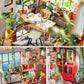 Rolife DIY Miniature Doll House Kit - Wooden Toy with Furniture, 7.8x7.9x7.2 inches, Emily's Flower Shop Design