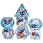 UDIXI 7PCS Polyhedral DND Dice, D&D Dice Set Filled with Mushroom and Flower for Role Playing Dice Games as DND RPG MTG Table Ga