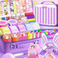Jimcii Nano Tape Bubble Kit For Kids With Cute Cartoon Handbag, Nano Tape Squishy Maker Kit, Nano Tape Bubbles, Nano Bubble Tape