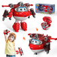 Super Wings Toys Action Figure 5' Transformer Jett Robot Airplane Toy Equipment Upgraded For Kids 3+ Birthday Gifts For Kids