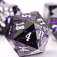 Soar Forge Metal Dice for DND - Beautiful Cracked Glitter Metal Dice Set - Polyhedral Dice Compatible with Dungeons and Dragons