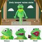 Kermit Frog Puppet, The Muppet Show, Soft Hand Frog Stuffed Plush Toy with 50 Pcs Kermit Frog Stickers, 28 Inches