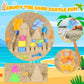 KUBUSFLY Beach Toys for Toddlers, Sand Castle Toys with 2 Sand Bucket, 2 Mesh Bag, 4 Sand Shovels & Sand Molds, Travel Sand Toys