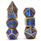 Metal Dice Set D&D Dragon and Dungeon Polyhedral Metal Dice, Punk Style Role-Play RPG Explorer MTG Pioneer Game DND Dice Set (7