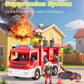 Coroiesty Large Fire Truck Toy - 14.57"x8.27"x5.51", Plastic, Lights & Siren Sounds, DIY Rescue Vehicle for Kids 3-8 Years Old