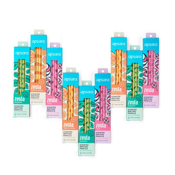 Apsara Zesta Scented 6 Pencils Pack(Topical Orange, Candy, Peppermint) (15 Boxes)