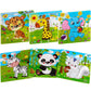 My First Animal Puzzle Adventure, 6 Pack Wooden Montessori Puzzles for Toddlers Ages 3+