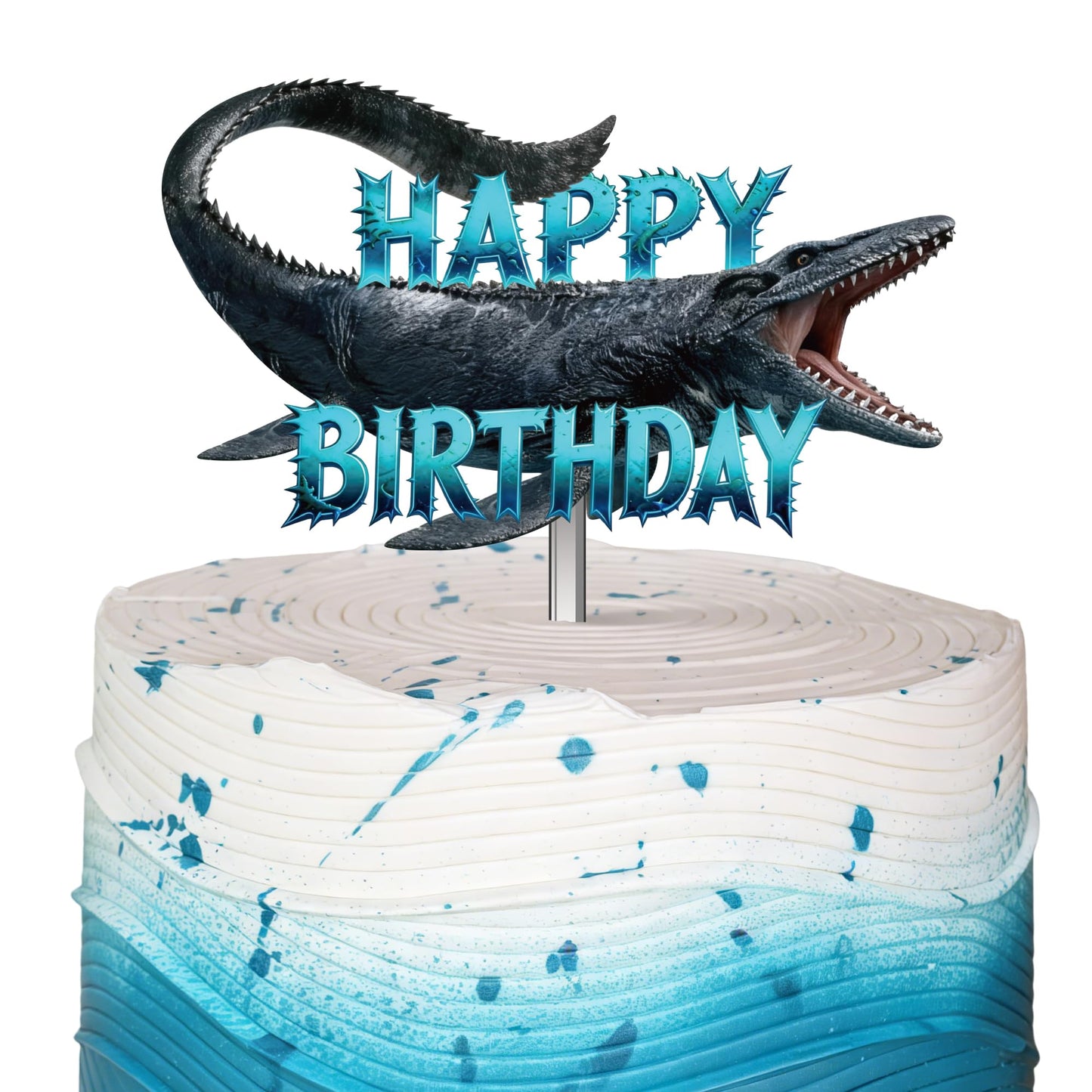 Mosasaurus Cake Topper 1Pcs Acrylic Dinosaur Cake Decoration