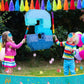 Sratte Number 1 2 3 4 5 6 7 8 9 Piata with Stick Blindfold Confetti, Gradient Blue Piata for Kids Boys Girls Birthday Party Anni