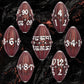 ARUOHHA DND Metal Dice Black Red Dragon Egg Dice with Metal Box, Role Playing Game RPG Polyhedral D and D Dice Set D20 D12 D10 D