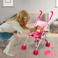 Doll Stroller Toy Anivia Realistic Doll Stroller Heart Design Gifts For Toddlers And Girls Foldable Baby Doll Stroller Toy(Witht