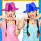 SGBETTER 36 Pcs Party Gangster Hats Plastic Party Hats Bulk Fedora Party Hats for Kids Adults Cosplay Photo Booth Supplies Party