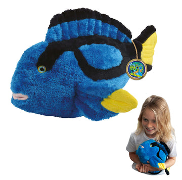 Ecobuddiez - Blue Tang From Deluxebase. 16 Inch Blue Tang Plush Toy. Eco Friendly Child Safe Blue Tang Stuffed Animal Made From 