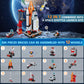 WEMEMORN Space Exploration Shuttle Rocket Toy - 12-in-1 STEM Building Blocks Kit, 566 Pieces, Multicolor, for Ages 6-12
