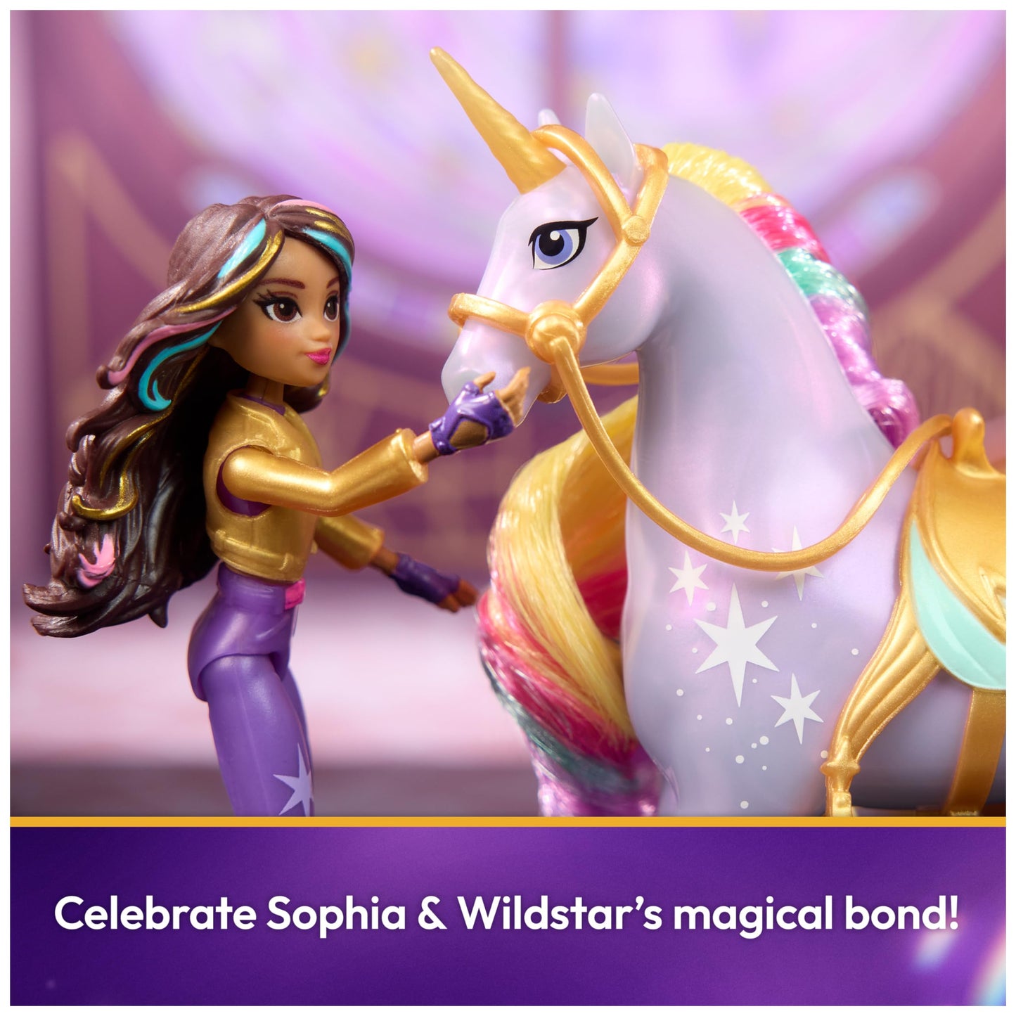 Unicorn Academy, Sophia & Wildstar Set With 2 Riding Accessories & Hair Styling Tool, Dolls & Unicorn Toys For Girls Ages 4 And