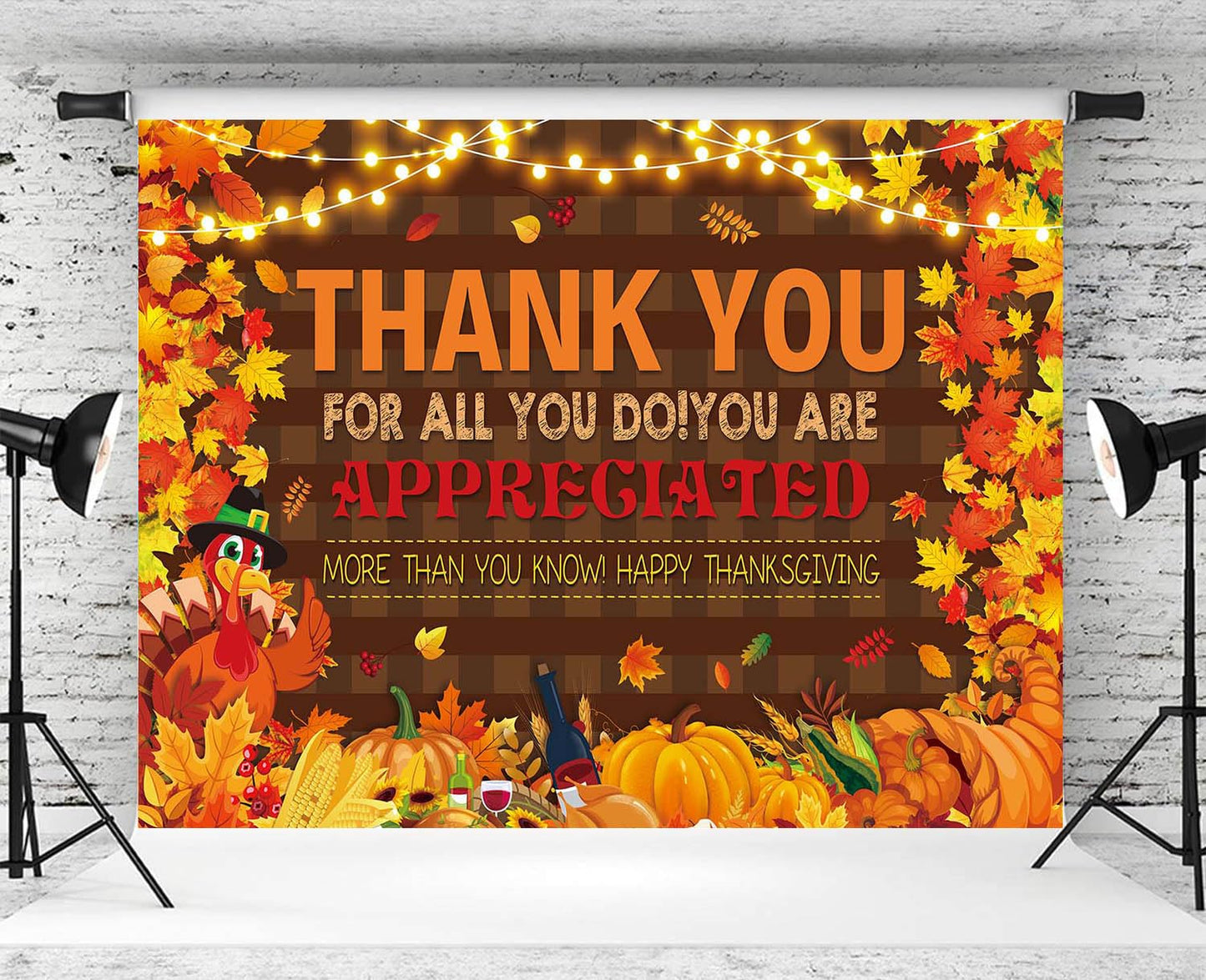Fall Thanksgiving Backdrop Fall Thank You for All You Do Photography Backgound Thanksgiving Appreciated Friendsgiving Give Thank