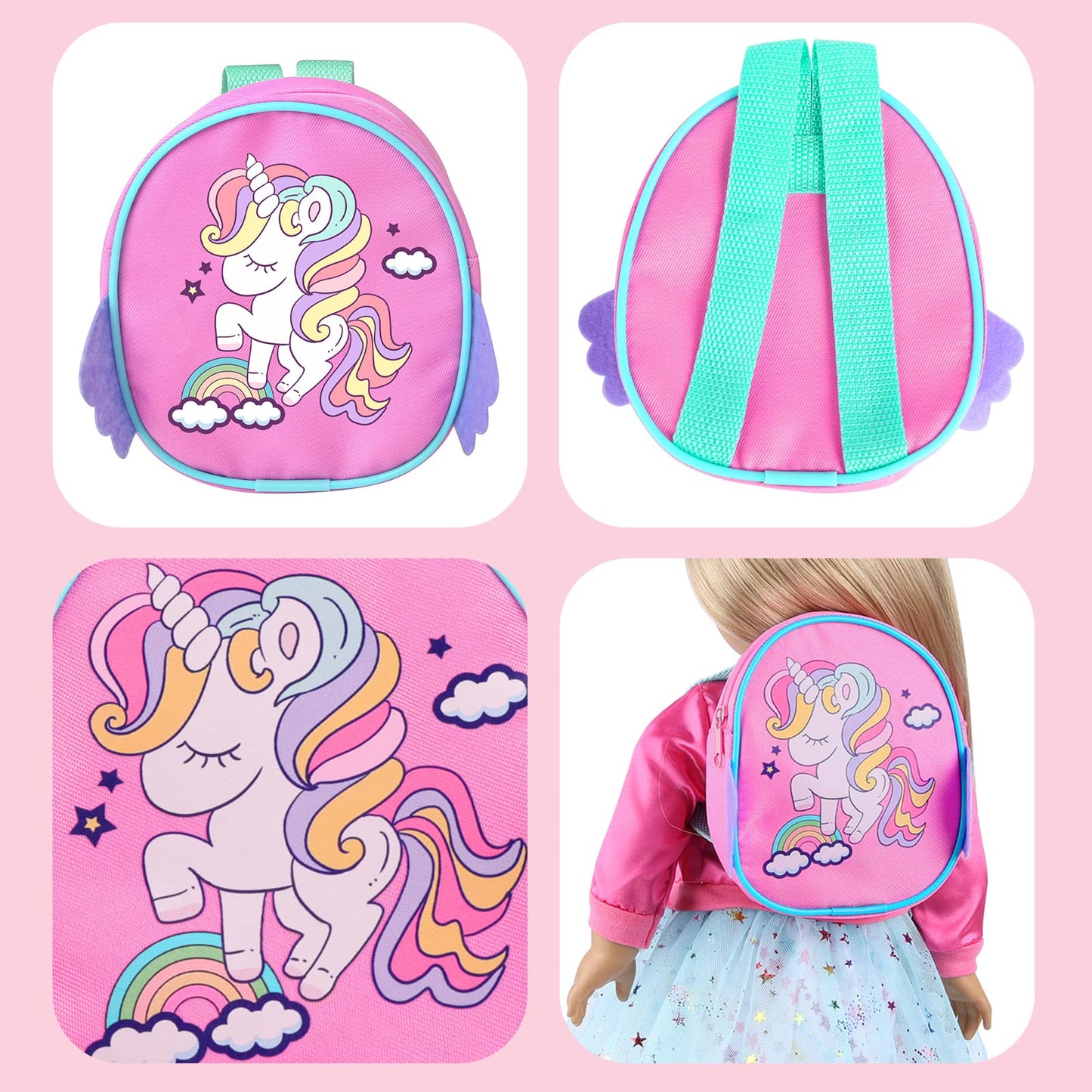 American 18 Inch Doll Clothes And Makeup Accessories Set Includes 18 Inch Doll Clothes Backpack Sunglasses Phone Shoes Comb Mirr