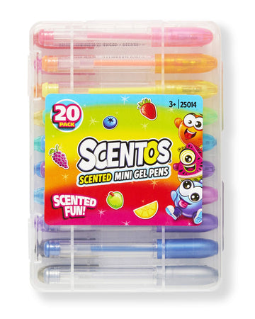 Scentos Scented Gel Pens for Kids - Assorted Colorful Pens - Fine Point Gel Pen Set - For Ages 3 and Up - 20 Count