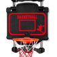 Over-The-Door Basketball & Boxing Combo - 2-In-1 Game Set With Adjustable Hoop & Speed Bag, Scoreboard & Sound Effects - Fun Ind