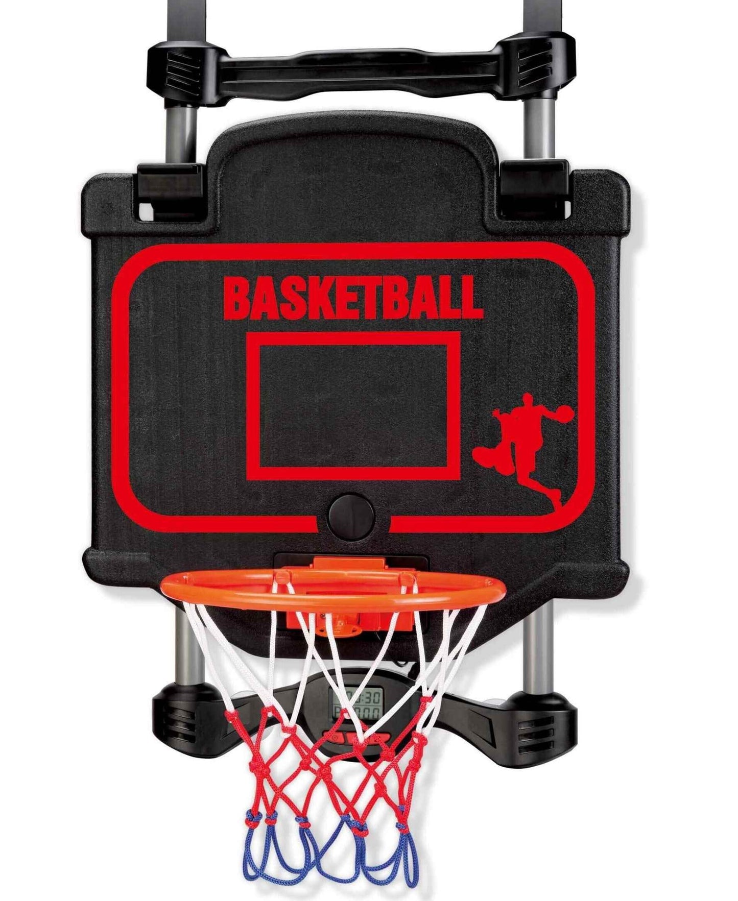 Over-The-Door Basketball & Boxing Combo - 2-In-1 Game Set With Adjustable Hoop & Speed Bag, Scoreboard & Sound Effects - Fun Ind