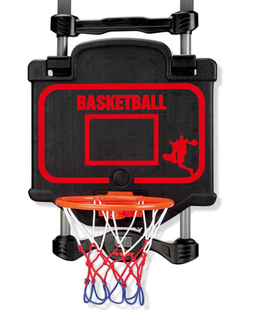 Over-The-Door Basketball & Boxing Combo - 2-In-1 Game Set With Adjustable Hoop & Speed Bag, Scoreboard & Sound Effects - Fun Ind