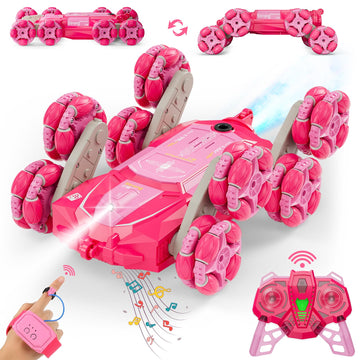 Carsky 8Wd Remote Control Cars Toys For Ages 8-13 Rc Stunt Drift Cars Kids 360Rotating Double Sided Gesture Sensing Toys For Boy