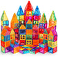 100Pcs Magnetic Tiles Kids Toys - Magnetic Building Blocks Stem Magnet Building Set Preschool Learning Magnetic Toys For Kids Ag