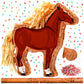 Jenaai Horse Piata 3D Horse Piata Set with Stick Blindfold and Confetti Pack Farm Bundle Cowboy for Birthday Party Game Favors S