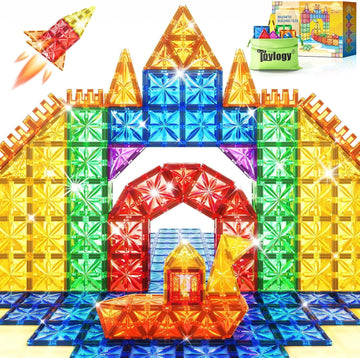 50Pcs Magnetic Tiles Kids Toys For Toddler Stem Magnet Building Blocks Toys, Diamond Tiles Edition Preschool Toys Classroom Must Haves For Kids Games, Sensory Toys For Boys & Girls Age 3-5 4-8 6-8