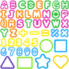 Oun Nana Dough Tools 47 PCS Dough Accessories with Letters Alphabet Numbers Symbols Shapes Cutters, Preschool Learning Toys for 