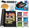 Sancaliie Jigsaw Puzzle Mat Roll Jigsaw Storage Felt Mat  Jigroll Up to 2 000 Pieces with 6 Colorful Trays  Jigsaw Puzzle Player  Gift Box with Drawstring Storage Bag  3 Elastic Band  Hand Pump