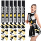 Vinsatin 6 Set Senior Sash 2026 Sport Satin Sash Glitter Cheer Hair Bow Senior Night Decor Cheerleader Gift Girl(Black)