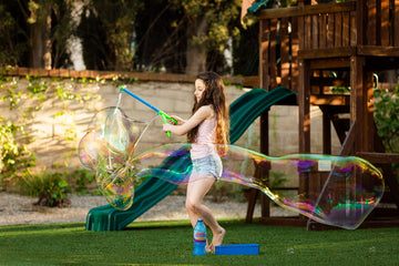 Gazillion Giant Premium Big Bubble Loop Create Gigantic Bubbles Party Bag Filler Wave The Wand To Create The Biggest Bubbles Ever Includes Non-Toxic 16Oz Solution Outdoor Toys & Gifts For Kids Aged 3+