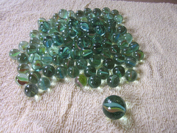 Jmk 100 Pcs Glass Marbles With Shooter