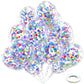 Bezente Rainbow Multicolor Confetti Latex Balloons - 60 Pack 12 Inch Helium Colorful Confetti Balloons For Birthday Baby Shower