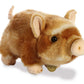 Aurora Adorable Miyoni Tots Pot-Bellied Piglet Two Color Stuffed Animal - Lifelike Detail - Cherished Companionship - Brown 11 I