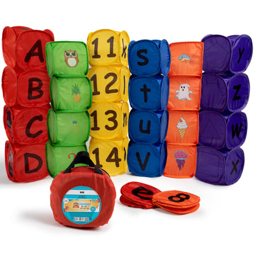 EVERYTHING BLOCKS! 26Pcs Toddler Building Blocks - Foldable Jumbo Blocks, Kids Building Blocks, Alphabet, Numbers, Pictures, Puz