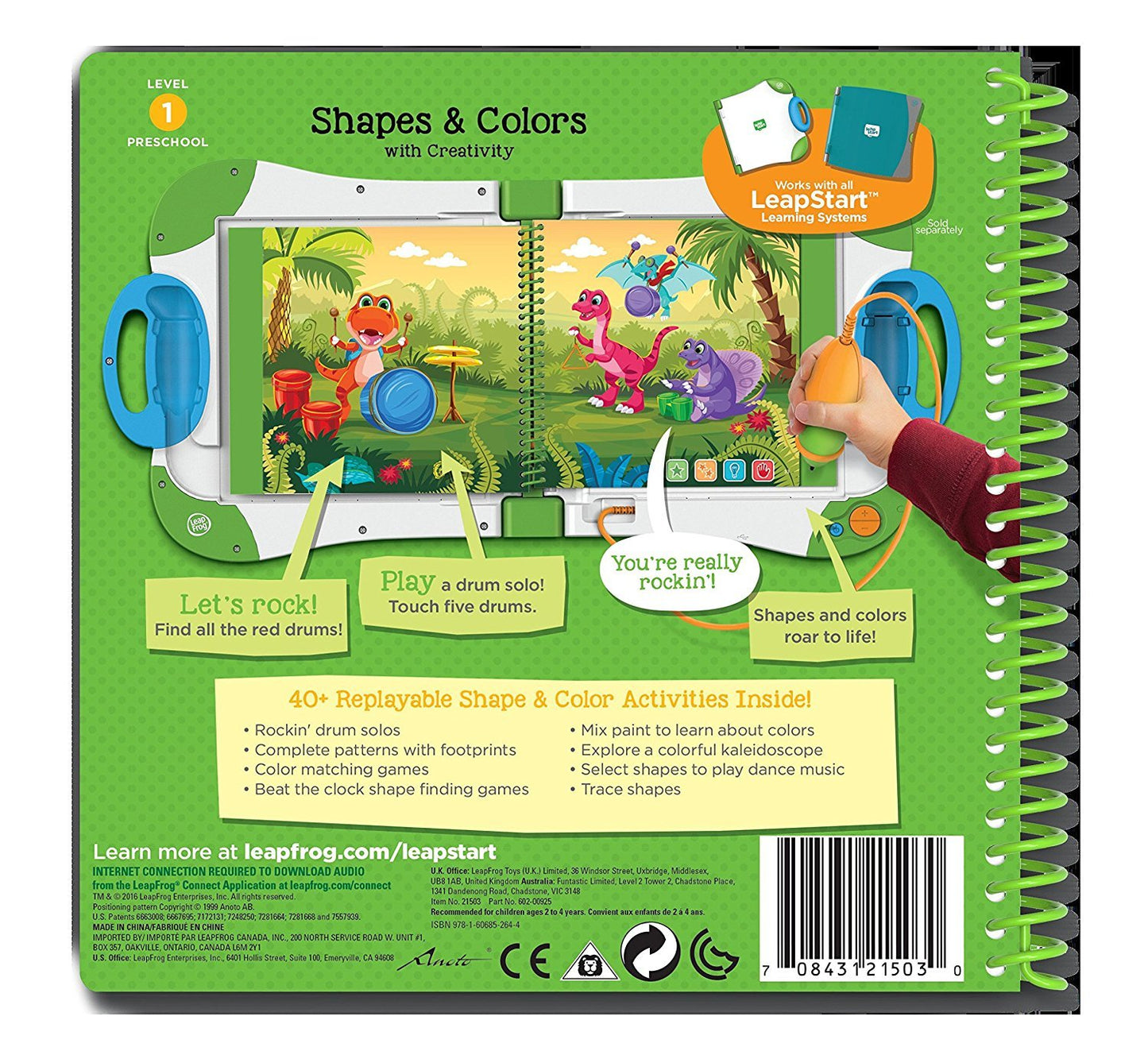 LeapFrog LeapStart Preschool Activity Book: Shapes and Colors and Creativity