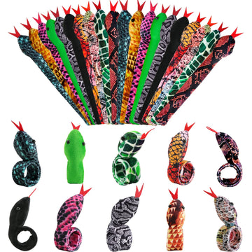 20 Pieces Slap Bracelets Snake Snap Bracelets Snake Slap Bracelets for Kids Halloween Slap Bracelets Snake Bracelet for Kids Ani