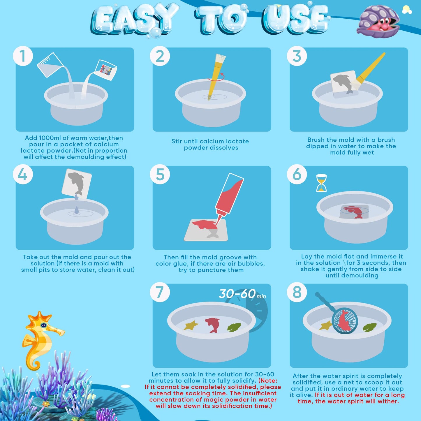 Aqua Fairy Water Gel Kit, Magic Water Elf, Handmade Water Toy, Creative Magic Water Toy Creation Kit, 60Ml Capacity Water Elf Se