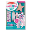 Melissa & Doug Created By Me! Paint & Decorate Your Own Wooden Princess Wand Craft Kit, Pink - Princess Crafts Great For Rainy D