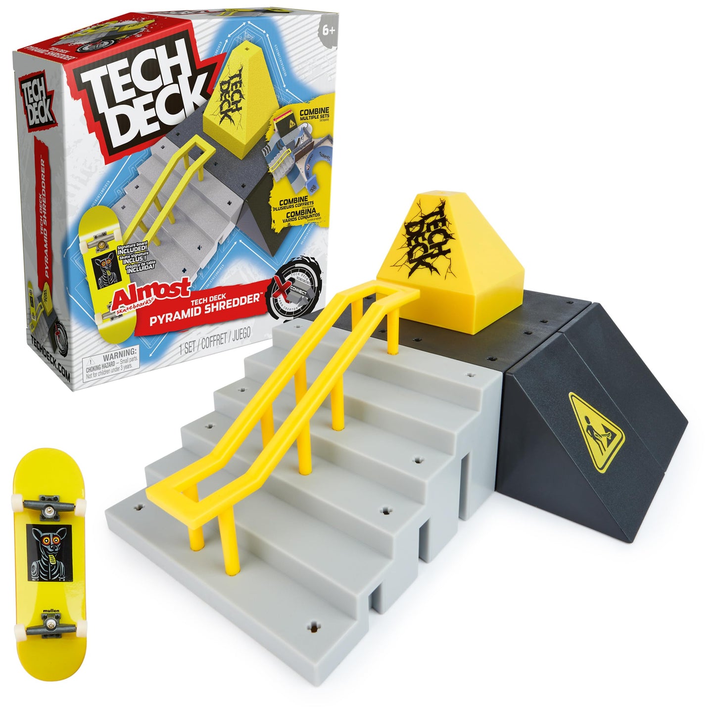 Tech Deck  Pyramid Shredder  X-Connect Park Creator  Customizable and Buildable Ramp Set with limited availability Fingerboard  Kids Toy for Ages 6 and up