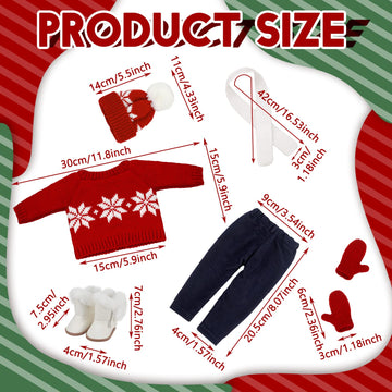 Bencailor Winter 18 Inch Doll Clothes And Accessories Winter Doll Outfits Set Sweaters Trousers Hats Shoes For 18 Inch Doll Gift