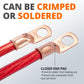Wirefy 1 Gauge 38 Wire Lugs - Copper Cable Lugs - Battery Terminal Connectors - Ring Terminals - Crimp Battery Cable Ends - 22 P