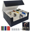 WTVIDAS One Piece TCG Trading Card Box - 2400+ Card Storage Box with 4 Supporters & 10 Colorful Dividers for One Piece Cards,Wat